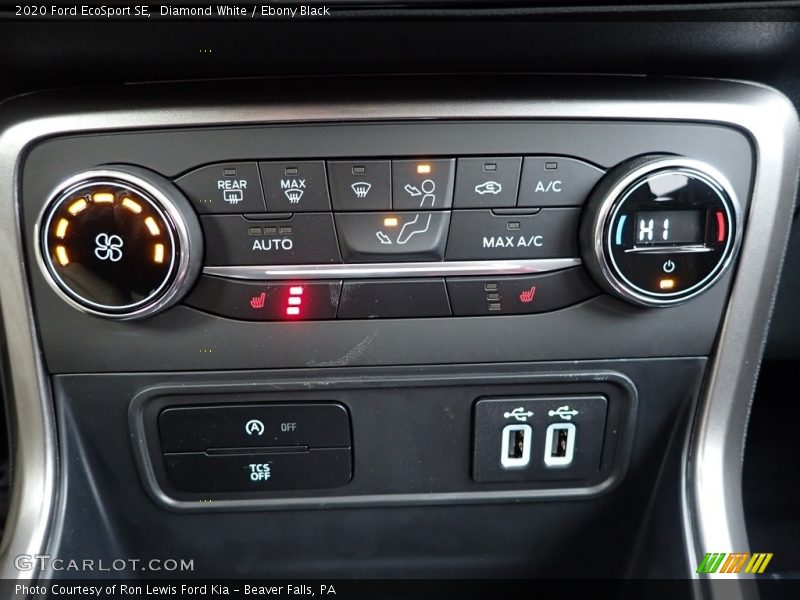 Diamond White / Ebony Black 2020 Ford EcoSport SE