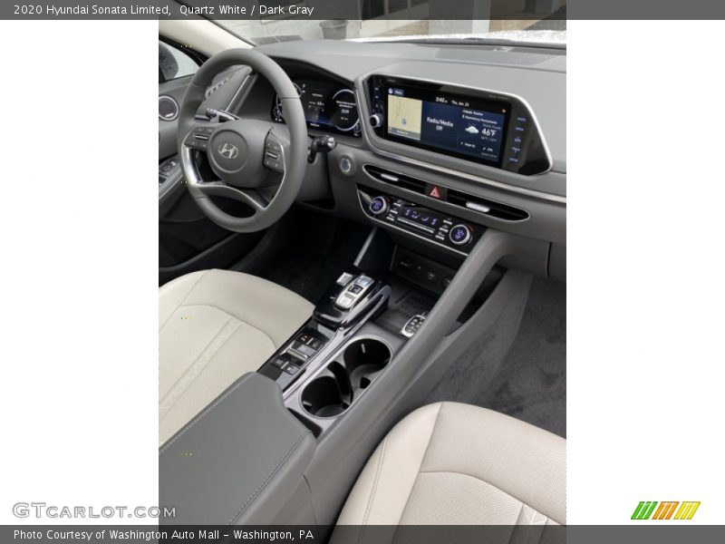 Quartz White / Dark Gray 2020 Hyundai Sonata Limited