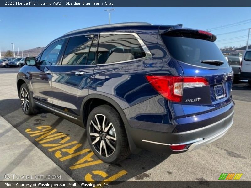 Obsidian Blue Pearl / Gray 2020 Honda Pilot Touring AWD