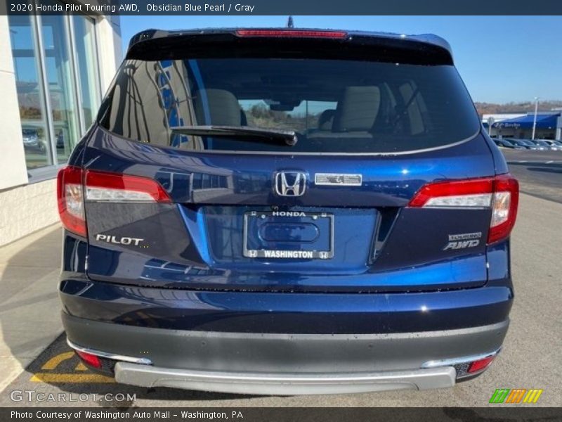Obsidian Blue Pearl / Gray 2020 Honda Pilot Touring AWD