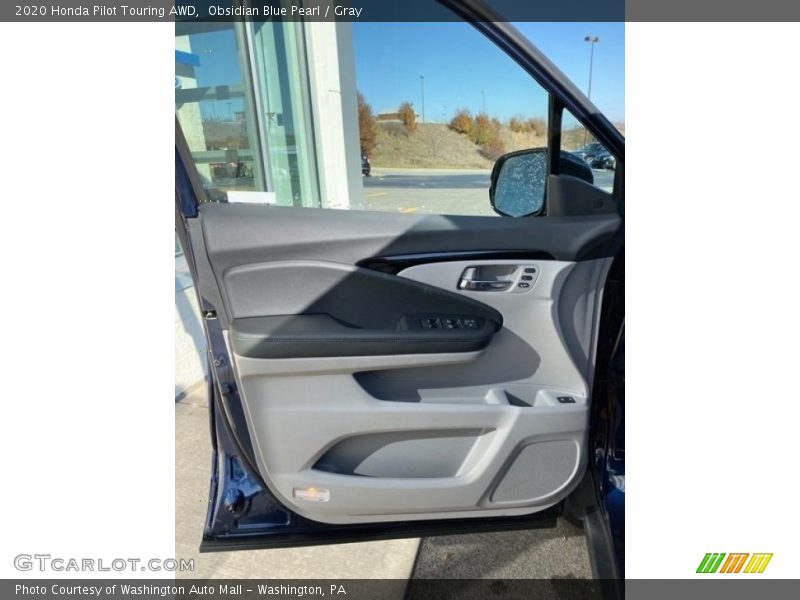 Obsidian Blue Pearl / Gray 2020 Honda Pilot Touring AWD