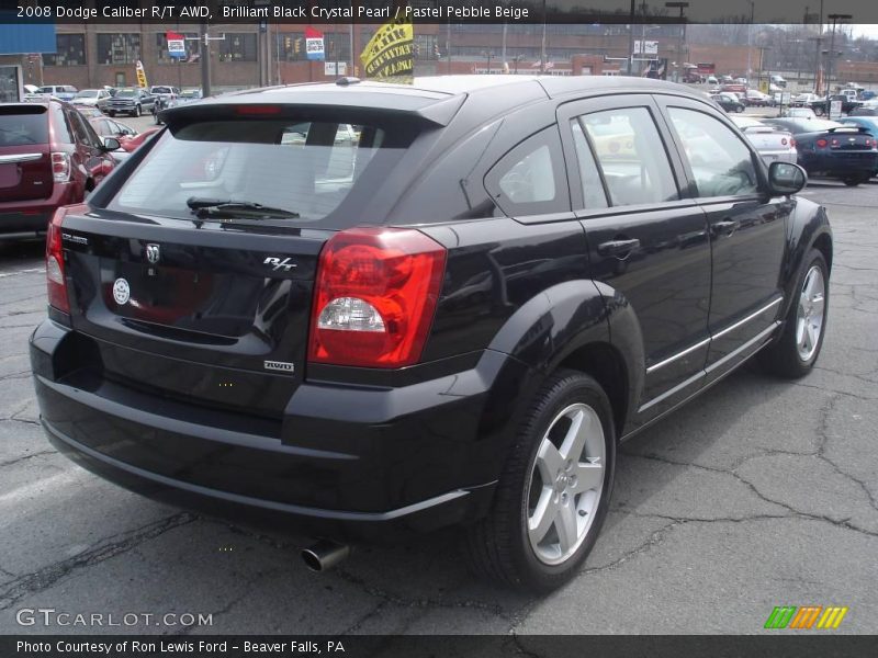 Brilliant Black Crystal Pearl / Pastel Pebble Beige 2008 Dodge Caliber R/T AWD