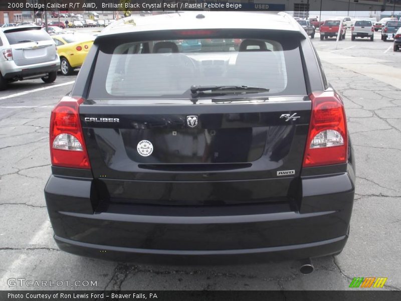 Brilliant Black Crystal Pearl / Pastel Pebble Beige 2008 Dodge Caliber R/T AWD