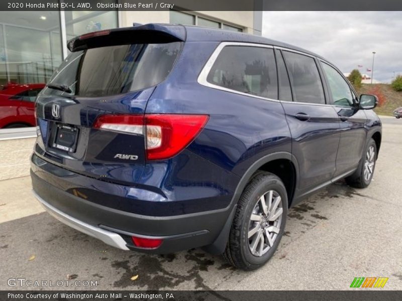 Obsidian Blue Pearl / Gray 2020 Honda Pilot EX-L AWD