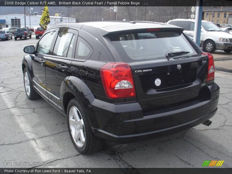 Brilliant Black Crystal Pearl / Pastel Pebble Beige 2008 Dodge Caliber R/T AWD