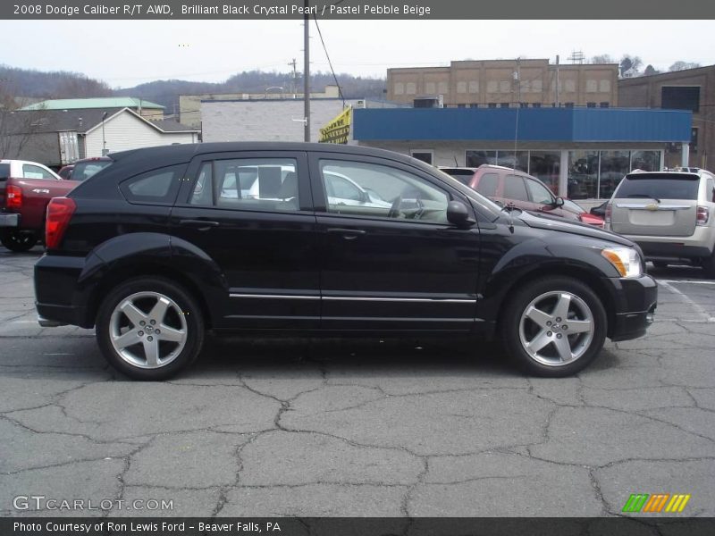 Brilliant Black Crystal Pearl / Pastel Pebble Beige 2008 Dodge Caliber R/T AWD