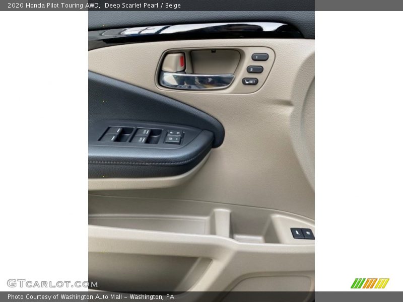 Deep Scarlet Pearl / Beige 2020 Honda Pilot Touring AWD