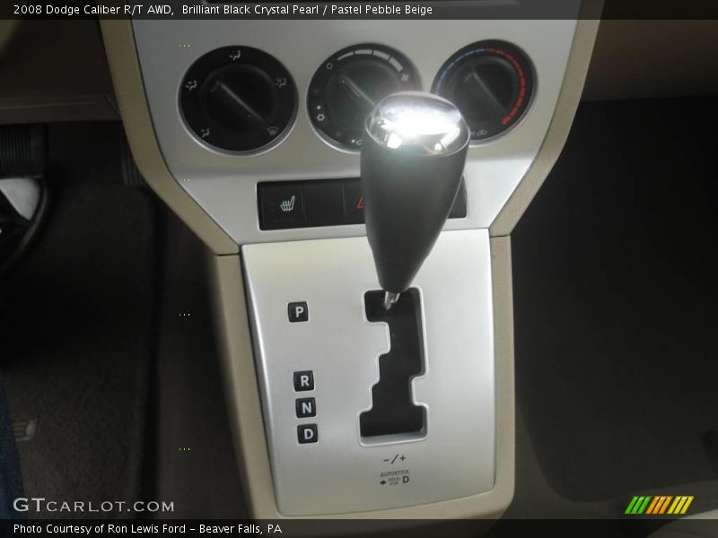 Brilliant Black Crystal Pearl / Pastel Pebble Beige 2008 Dodge Caliber R/T AWD