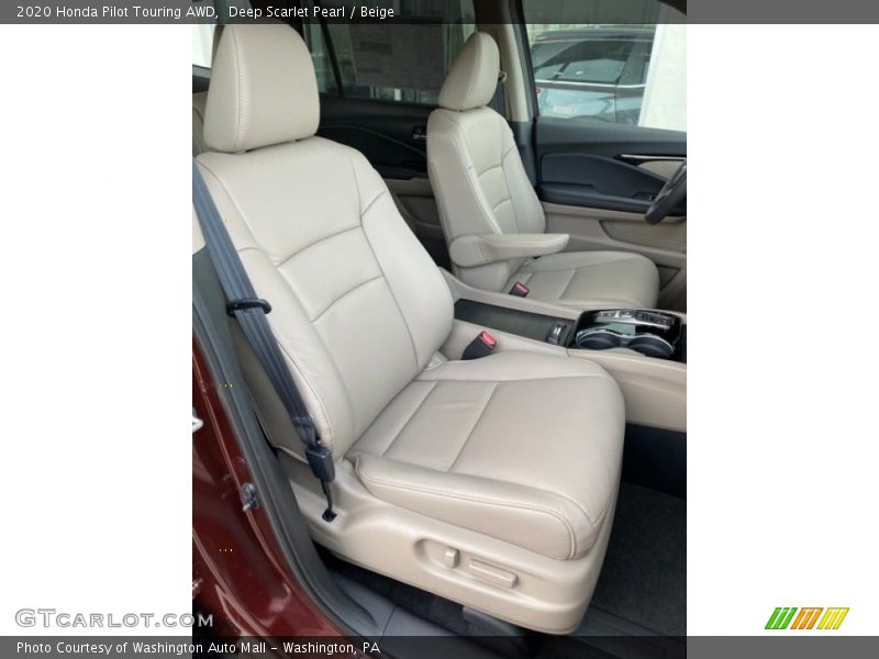 Deep Scarlet Pearl / Beige 2020 Honda Pilot Touring AWD
