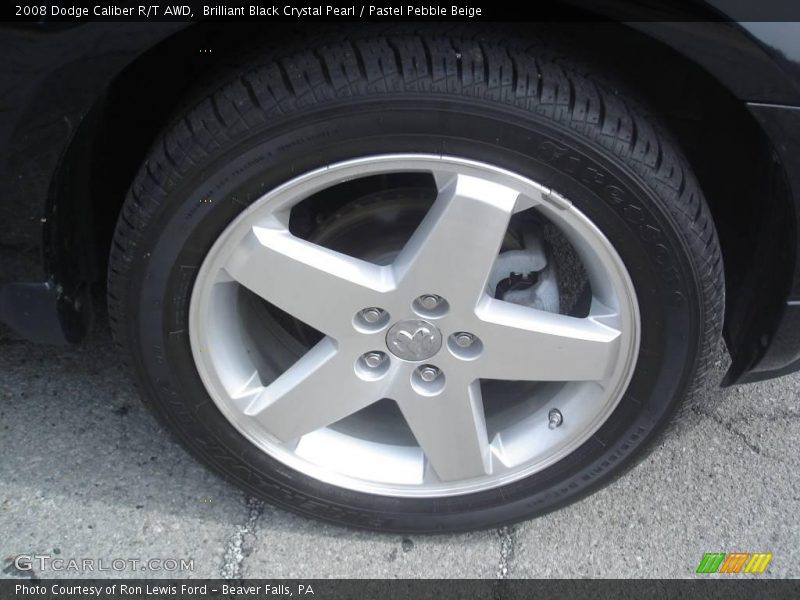 Brilliant Black Crystal Pearl / Pastel Pebble Beige 2008 Dodge Caliber R/T AWD