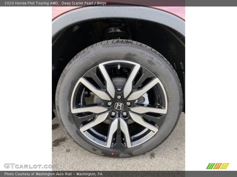 Deep Scarlet Pearl / Beige 2020 Honda Pilot Touring AWD