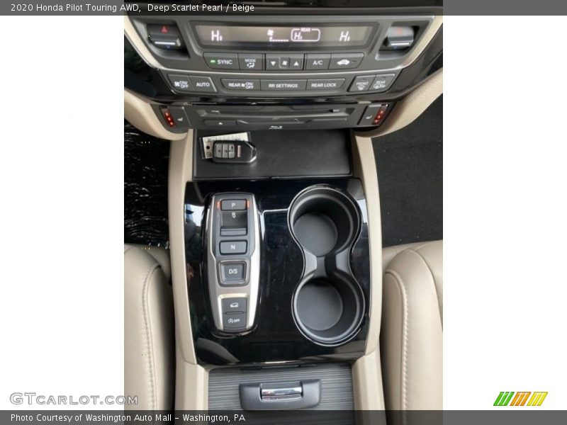 Deep Scarlet Pearl / Beige 2020 Honda Pilot Touring AWD