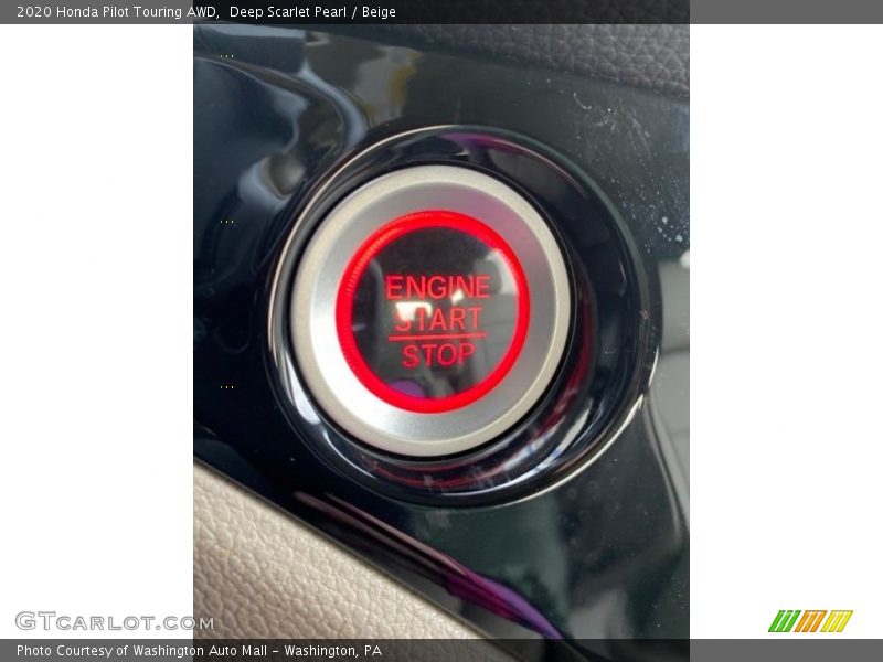 Deep Scarlet Pearl / Beige 2020 Honda Pilot Touring AWD
