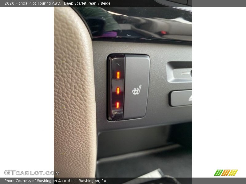 Deep Scarlet Pearl / Beige 2020 Honda Pilot Touring AWD