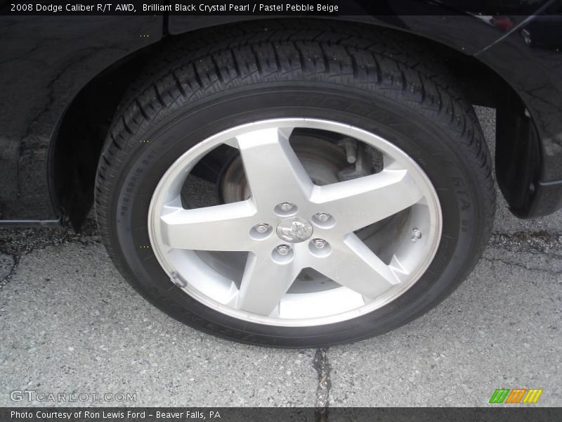 Brilliant Black Crystal Pearl / Pastel Pebble Beige 2008 Dodge Caliber R/T AWD