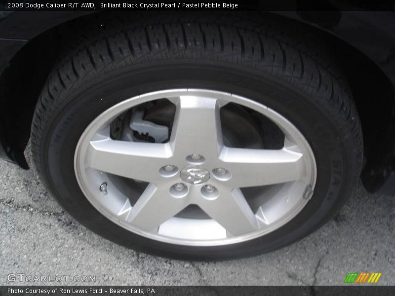 Brilliant Black Crystal Pearl / Pastel Pebble Beige 2008 Dodge Caliber R/T AWD