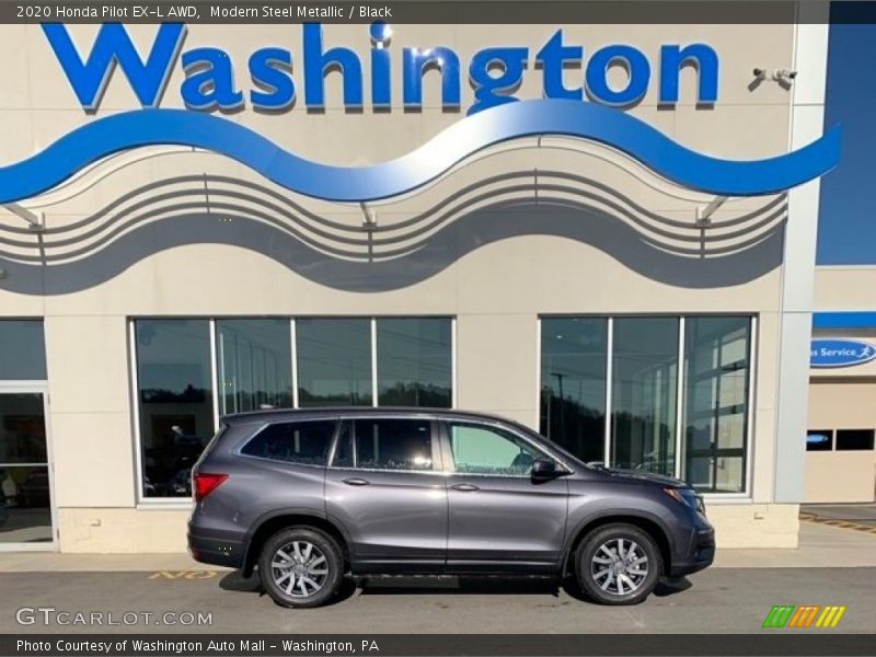 Modern Steel Metallic / Black 2020 Honda Pilot EX-L AWD