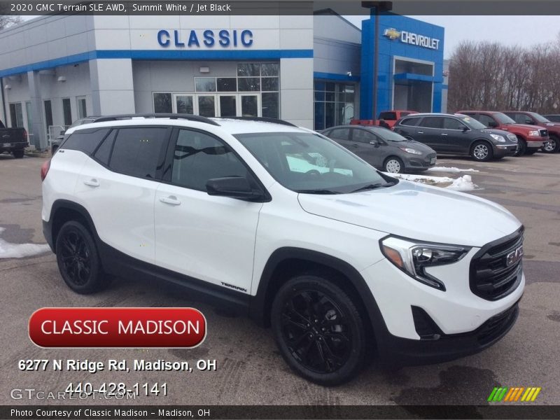 Summit White / Jet Black 2020 GMC Terrain SLE AWD