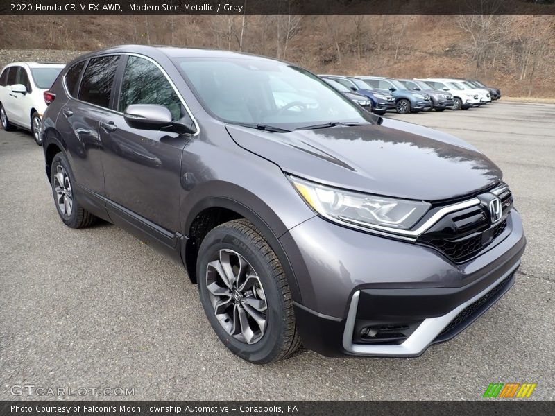 Modern Steel Metallic / Gray 2020 Honda CR-V EX AWD