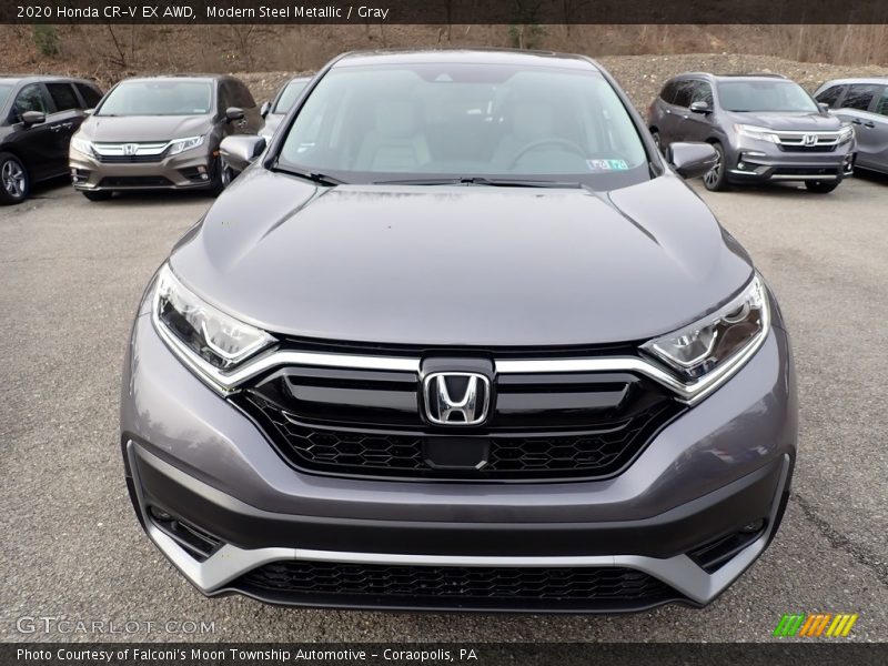 Modern Steel Metallic / Gray 2020 Honda CR-V EX AWD