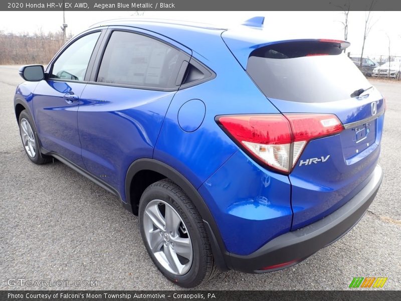 Aegean Blue Metallic / Black 2020 Honda HR-V EX AWD