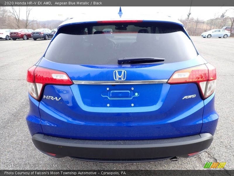 Aegean Blue Metallic / Black 2020 Honda HR-V EX AWD