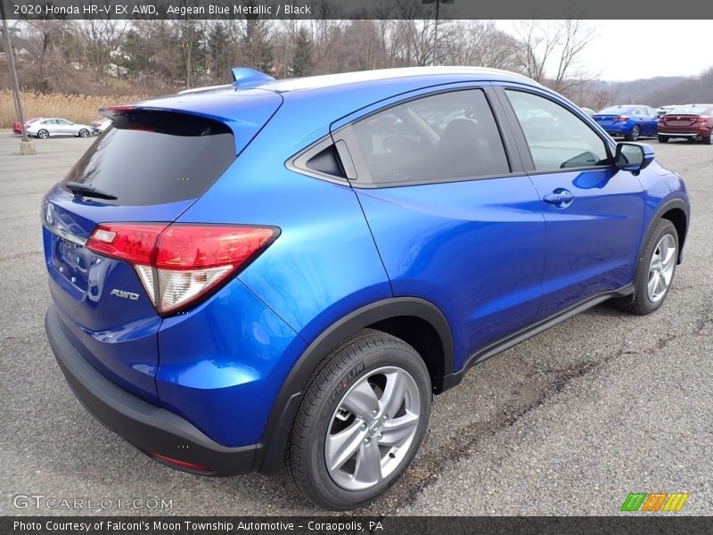 Aegean Blue Metallic / Black 2020 Honda HR-V EX AWD