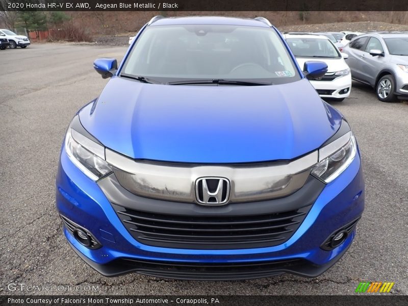 Aegean Blue Metallic / Black 2020 Honda HR-V EX AWD