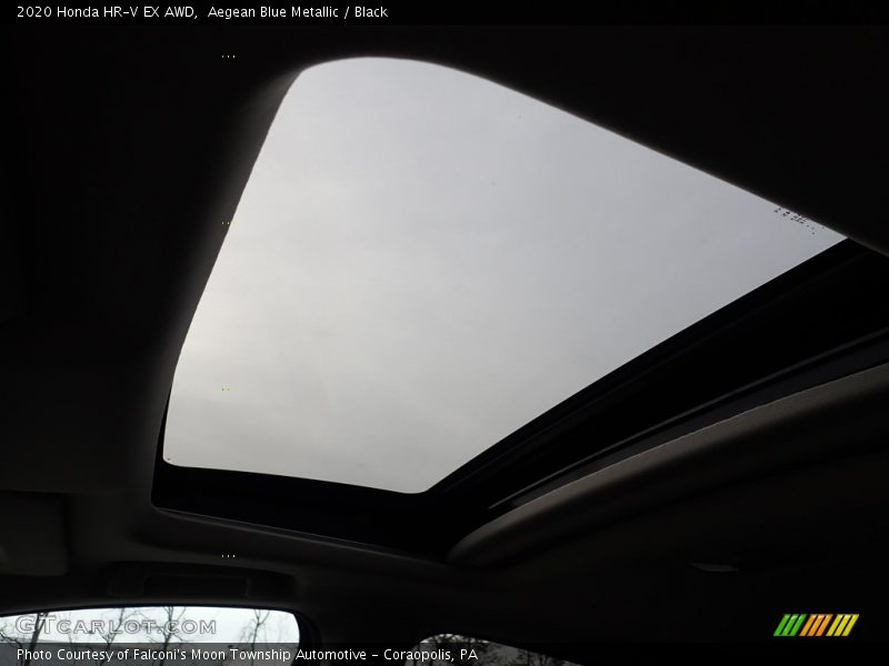 Aegean Blue Metallic / Black 2020 Honda HR-V EX AWD