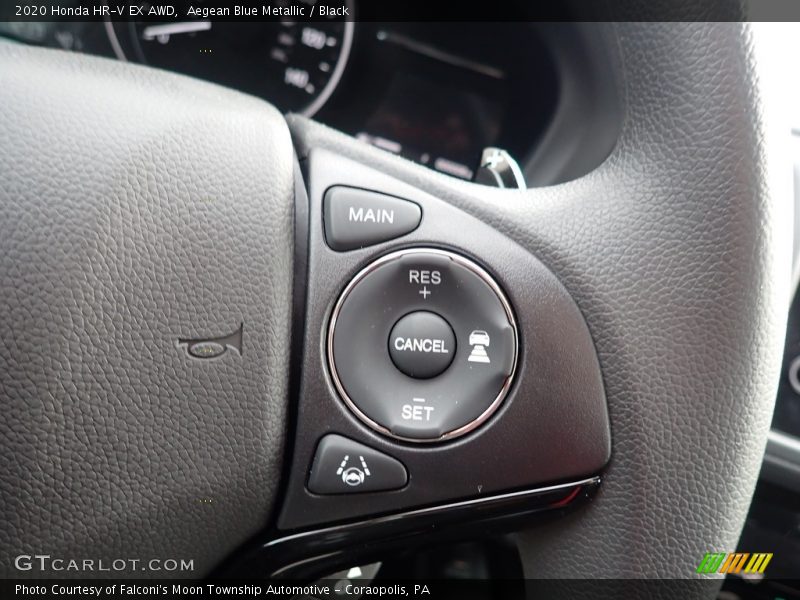 Aegean Blue Metallic / Black 2020 Honda HR-V EX AWD