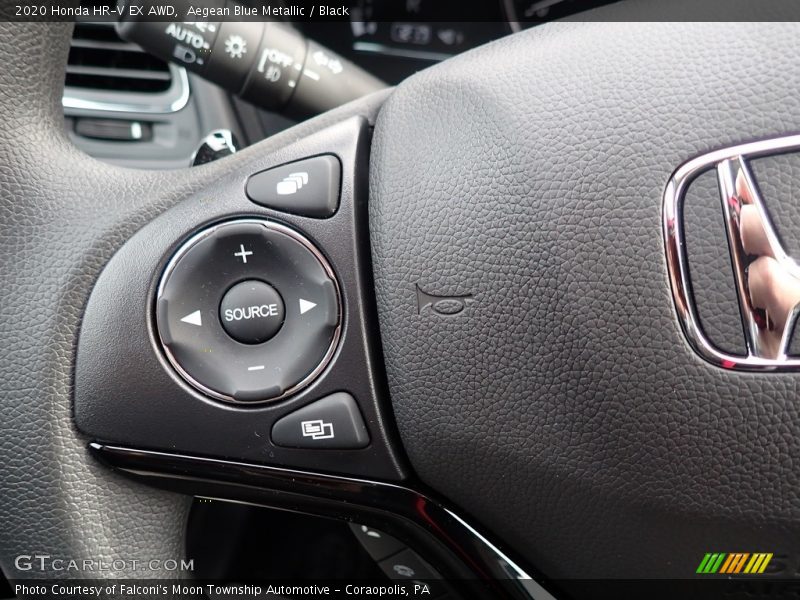 Aegean Blue Metallic / Black 2020 Honda HR-V EX AWD