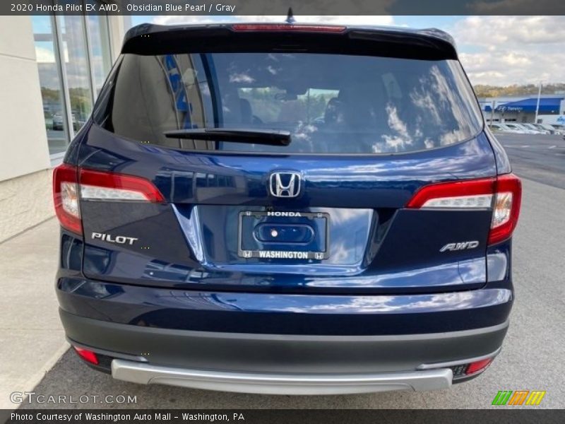 Obsidian Blue Pearl / Gray 2020 Honda Pilot EX AWD