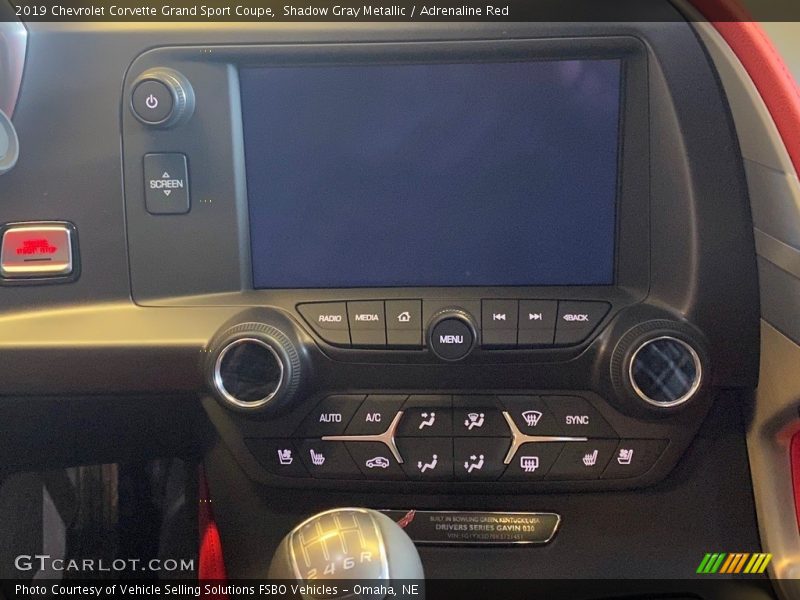 Shadow Gray Metallic / Adrenaline Red 2019 Chevrolet Corvette Grand Sport Coupe