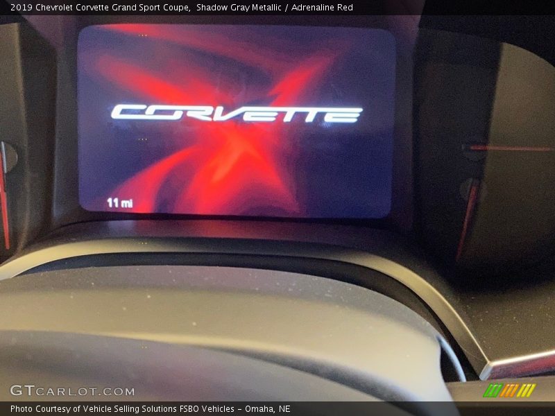 Shadow Gray Metallic / Adrenaline Red 2019 Chevrolet Corvette Grand Sport Coupe
