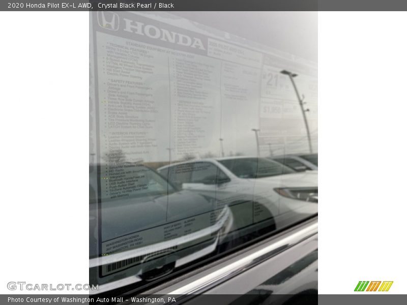 Crystal Black Pearl / Black 2020 Honda Pilot EX-L AWD