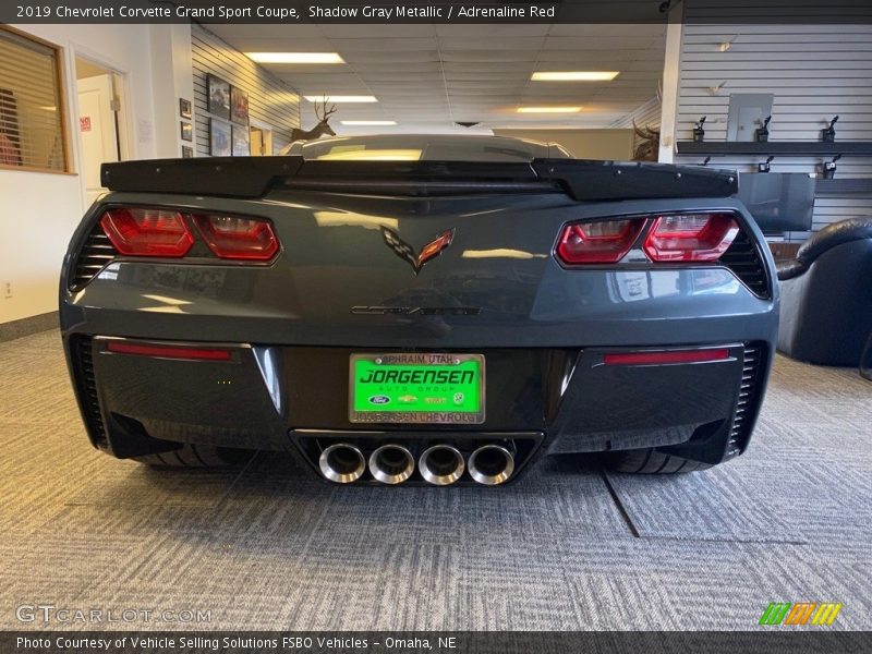 Shadow Gray Metallic / Adrenaline Red 2019 Chevrolet Corvette Grand Sport Coupe