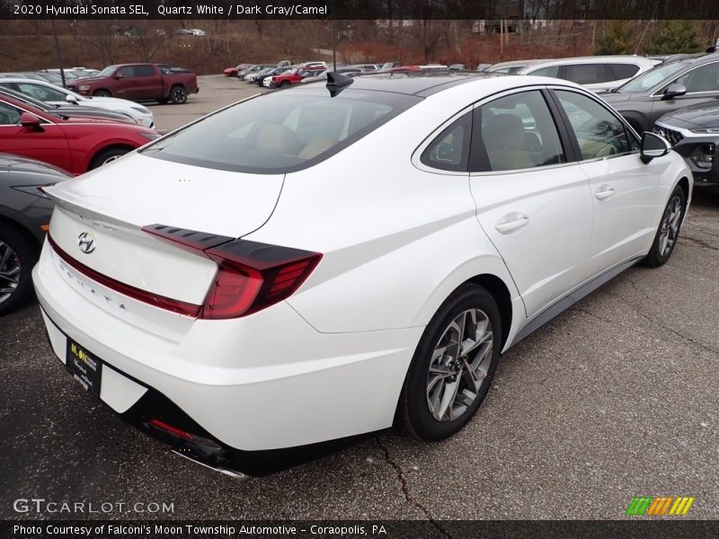 Quartz White / Dark Gray/Camel 2020 Hyundai Sonata SEL