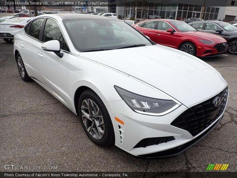 Quartz White / Dark Gray/Camel 2020 Hyundai Sonata SEL