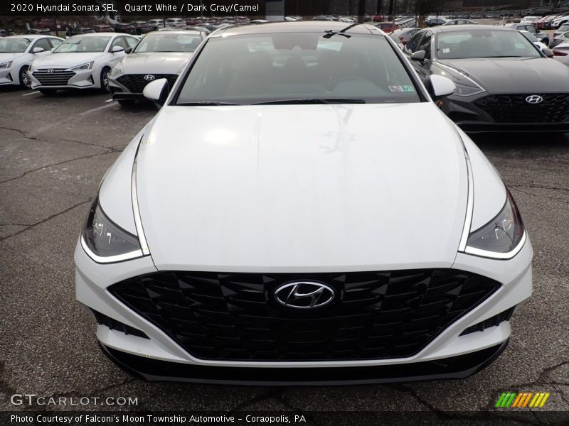 Quartz White / Dark Gray/Camel 2020 Hyundai Sonata SEL