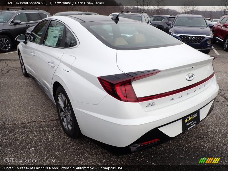 Quartz White / Dark Gray/Camel 2020 Hyundai Sonata SEL