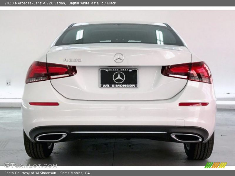 Digital White Metallic / Black 2020 Mercedes-Benz A 220 Sedan
