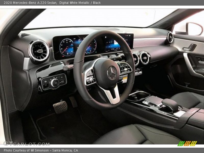 Digital White Metallic / Black 2020 Mercedes-Benz A 220 Sedan