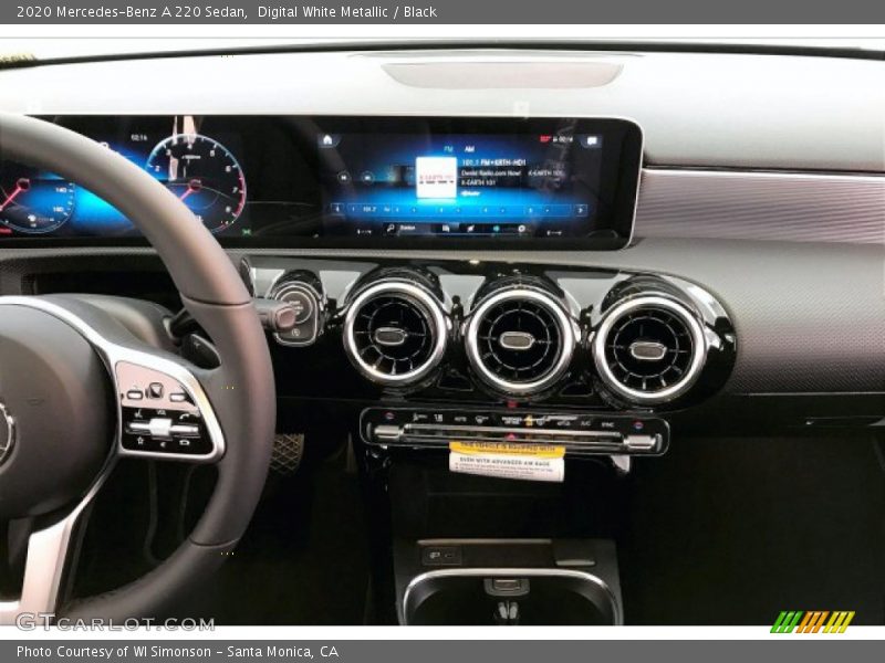 Digital White Metallic / Black 2020 Mercedes-Benz A 220 Sedan
