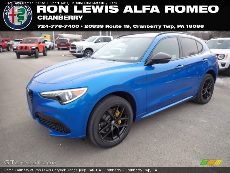 Misano Blue Metallic / Black 2020 Alfa Romeo Stelvio TI Sport AWD