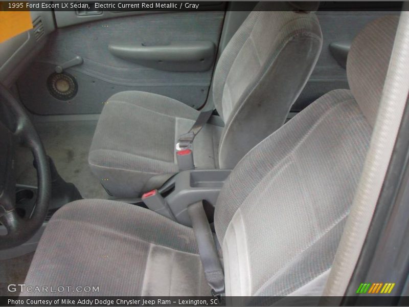 Electric Current Red Metallic / Gray 1995 Ford Escort LX Sedan