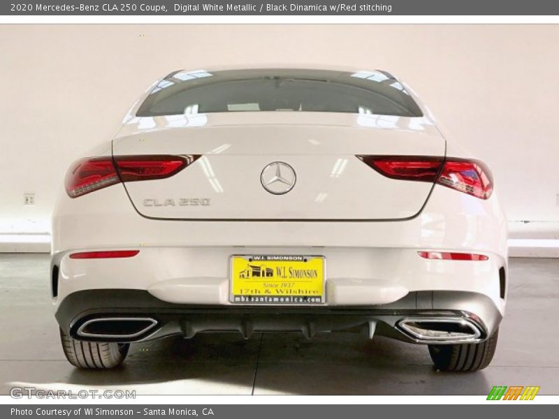 Digital White Metallic / Black Dinamica w/Red stitching 2020 Mercedes-Benz CLA 250 Coupe