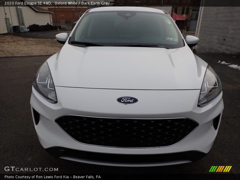 Oxford White / Dark Earth Gray 2020 Ford Escape SE 4WD