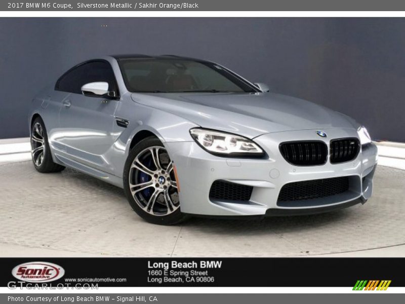 Silverstone Metallic / Sakhir Orange/Black 2017 BMW M6 Coupe