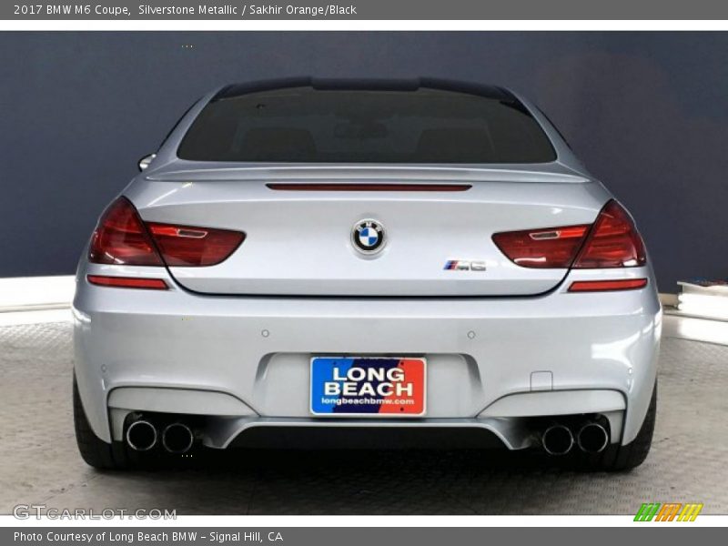Silverstone Metallic / Sakhir Orange/Black 2017 BMW M6 Coupe