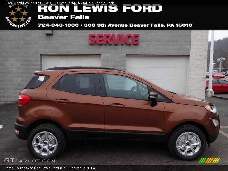 Canyon Ridge Metallic / Ebony Black 2020 Ford EcoSport SE 4WD